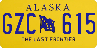 AK license plate GZC615