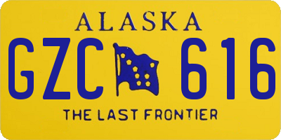 AK license plate GZC616