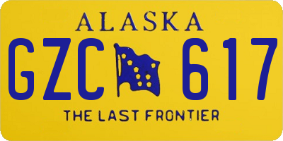 AK license plate GZC617