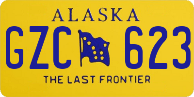 AK license plate GZC623