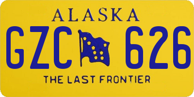 AK license plate GZC626