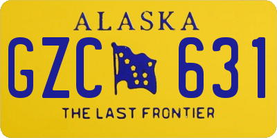 AK license plate GZC631