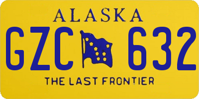 AK license plate GZC632