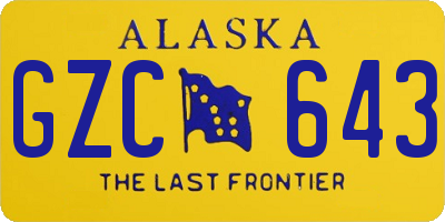 AK license plate GZC643