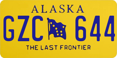 AK license plate GZC644