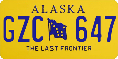 AK license plate GZC647