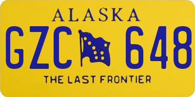 AK license plate GZC648