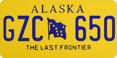 AK license plate GZC650