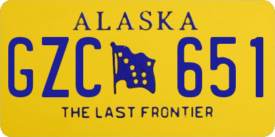 AK license plate GZC651