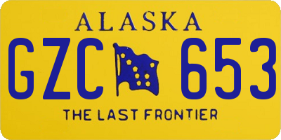 AK license plate GZC653