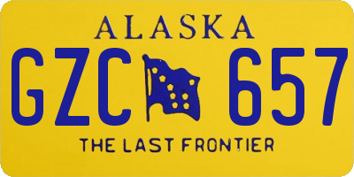 AK license plate GZC657
