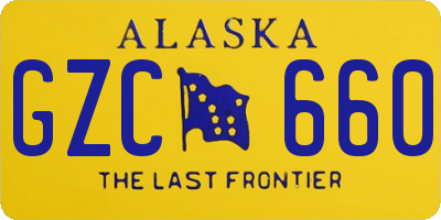 AK license plate GZC660