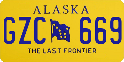 AK license plate GZC669