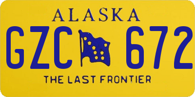 AK license plate GZC672