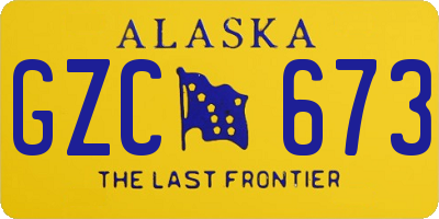 AK license plate GZC673