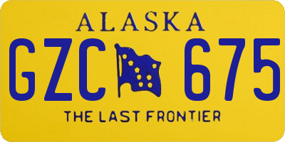 AK license plate GZC675