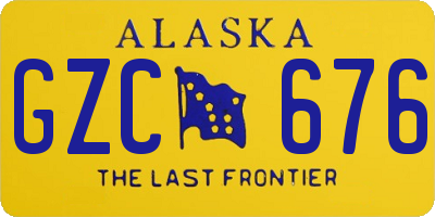 AK license plate GZC676