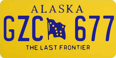 AK license plate GZC677
