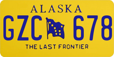 AK license plate GZC678