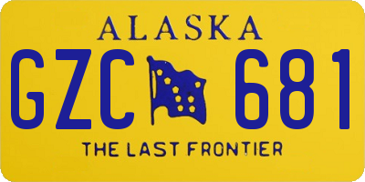 AK license plate GZC681