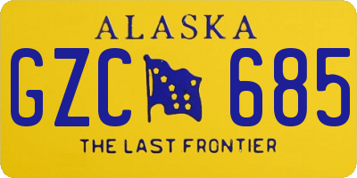 AK license plate GZC685