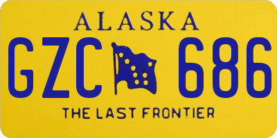 AK license plate GZC686