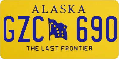 AK license plate GZC690