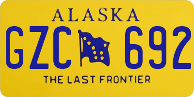 AK license plate GZC692