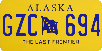 AK license plate GZC694