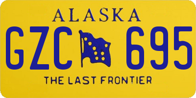 AK license plate GZC695