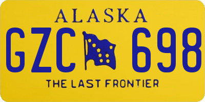 AK license plate GZC698