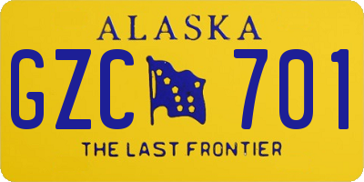 AK license plate GZC701