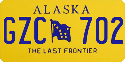 AK license plate GZC702