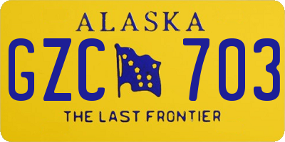 AK license plate GZC703
