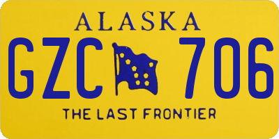 AK license plate GZC706