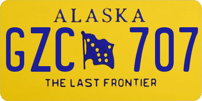 AK license plate GZC707