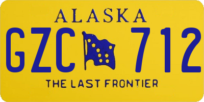 AK license plate GZC712