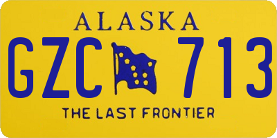 AK license plate GZC713