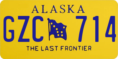 AK license plate GZC714