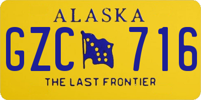 AK license plate GZC716