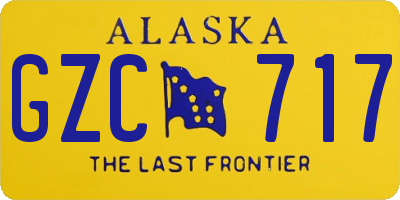 AK license plate GZC717