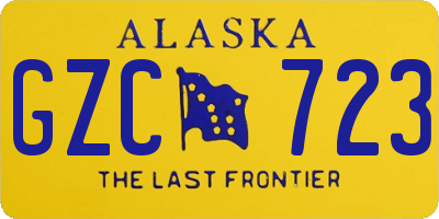 AK license plate GZC723