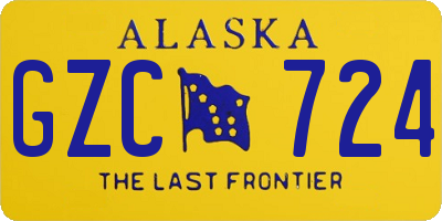 AK license plate GZC724