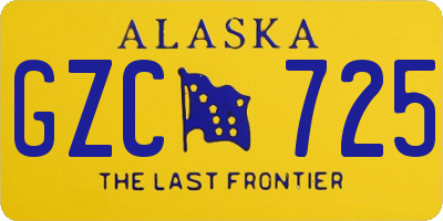 AK license plate GZC725