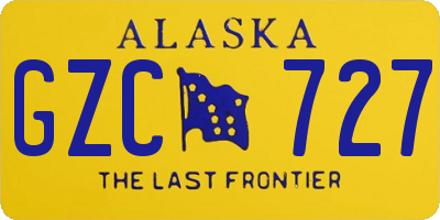 AK license plate GZC727