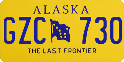 AK license plate GZC730