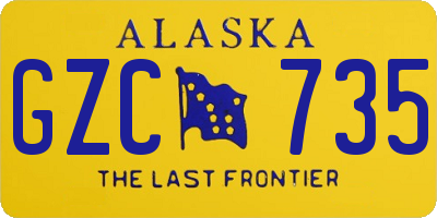 AK license plate GZC735