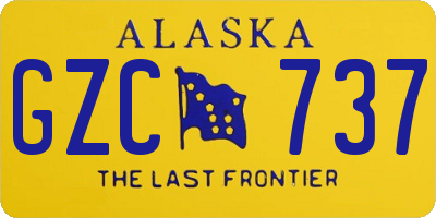 AK license plate GZC737