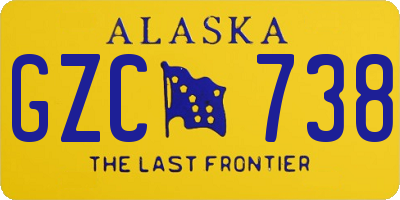 AK license plate GZC738