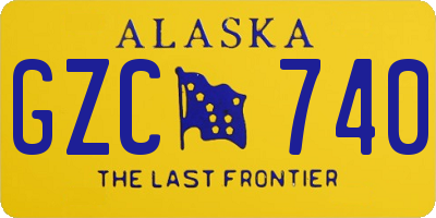 AK license plate GZC740